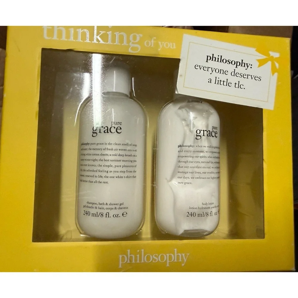 NEW Philosophy Thinking Of You Pure Grace Lotion Shampoo & Shower Gel  Gift Set